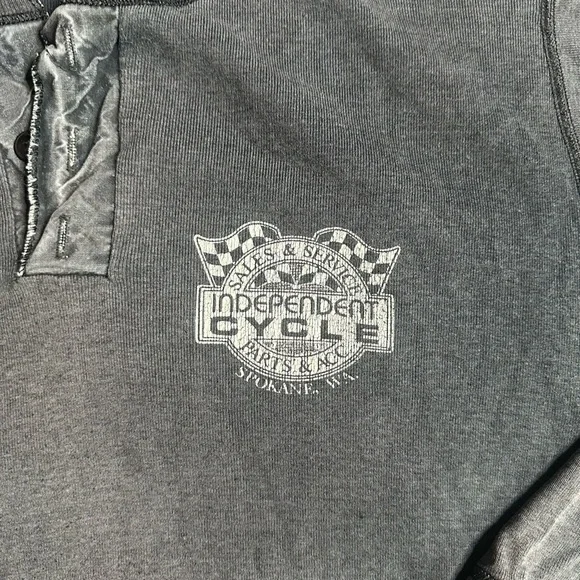 Vintage Harley-Davidson Charcoal Tee with Eagle Graphic - Picture 4 of 10